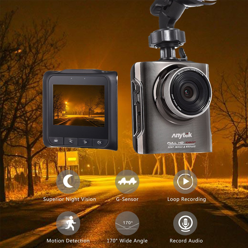 Anytek กล้องติดรถยนต์ Car DVR A3 Novatek Sensor Sony IMX322 Full HD